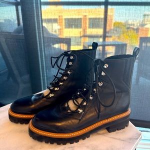 Marc Fisher Izzie Shearling Lace Up Boot